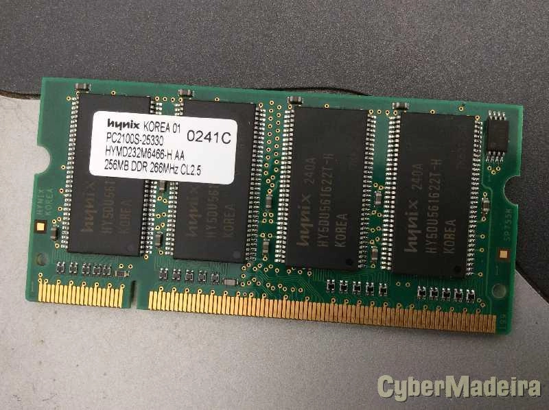 Memória DDR 256MB PC2100S 266MHZ