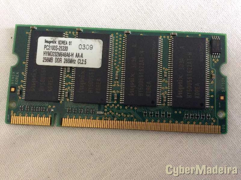 Memória DDR 256MB PC2100S 266MHZ