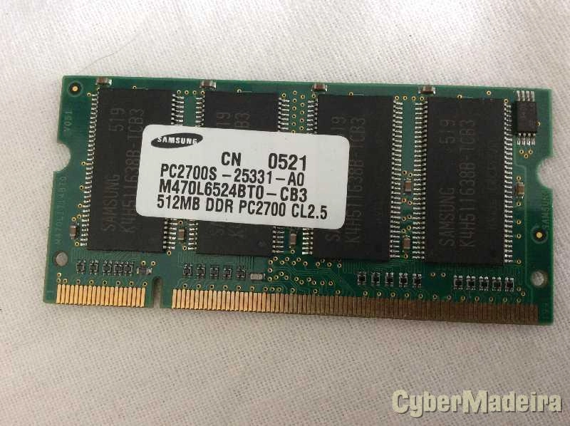 Memória DDR 512MB PC2700S Samsung