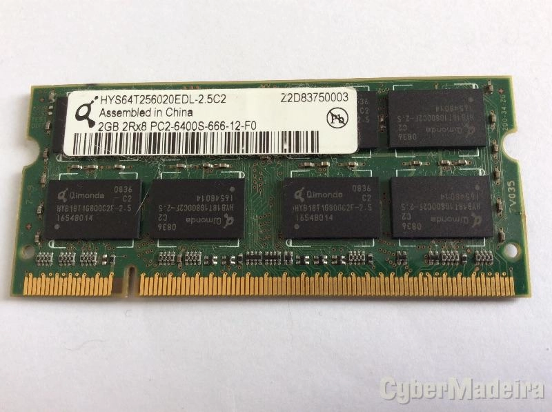 Memoria RAM 2GB para portatil