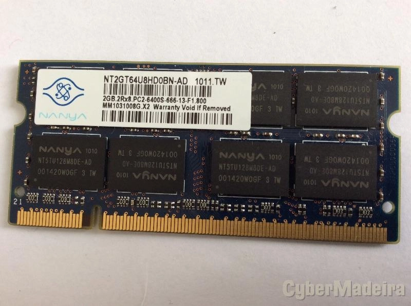 Memoria RAM 2GB para portatil