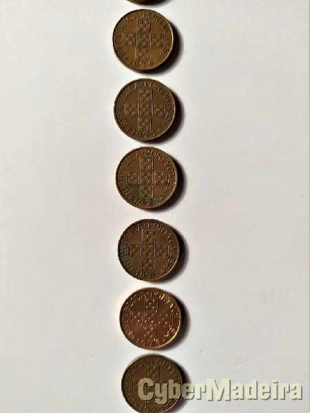 Moedas de Republica de $50 (50 centavos) e 1 escudo de 1969 a 1979.