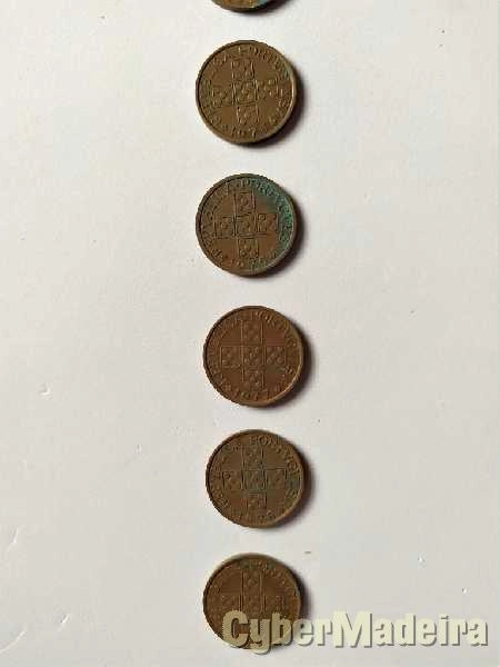 Moedas de Republica de $50 (50 centavos) e 1 escudo de 1969 a 1979.