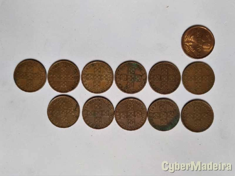 Moedas de Republica de $50 (50 centavos) e 1 escudo de 1969 a 1979.