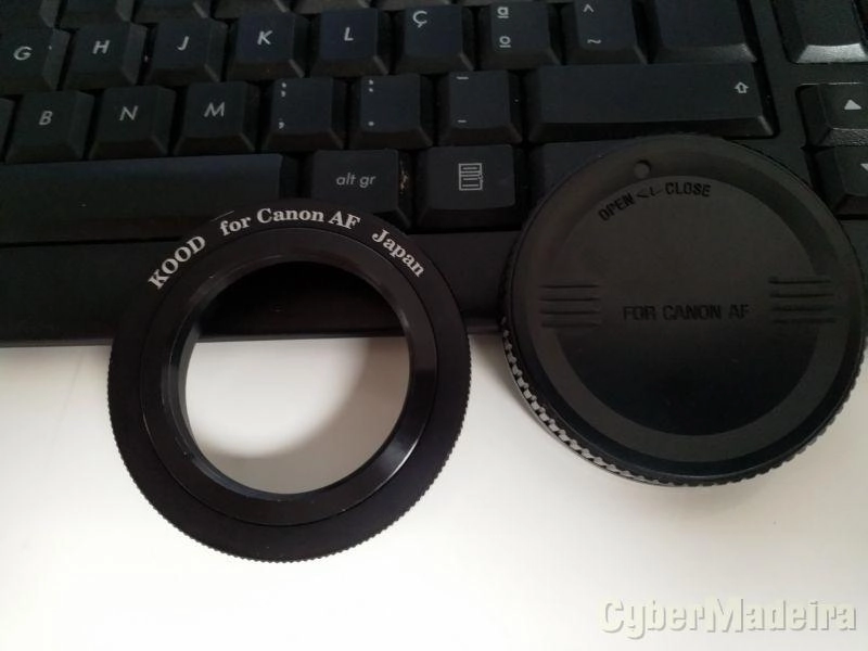 Kood Adaptador Objectivas T2 a Corpo Canon EF + Canon Tampa Traseira Objetiva