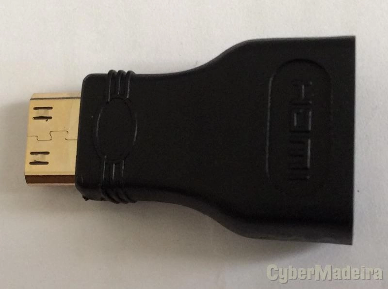 Adaptador mini hdmi tipo c macho para hdmi femea