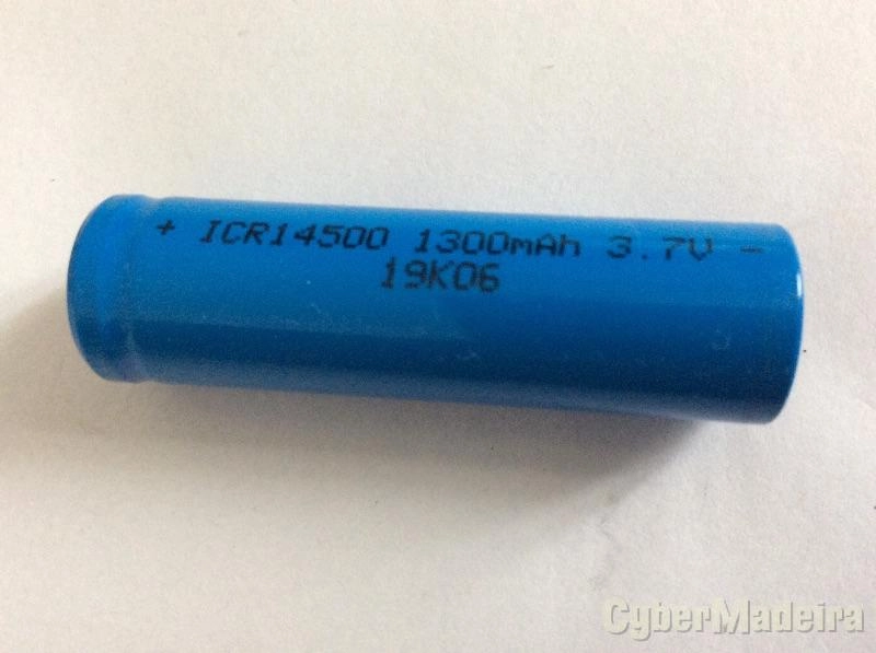 Bateria recarregável 14500  3.7V 1300mAh