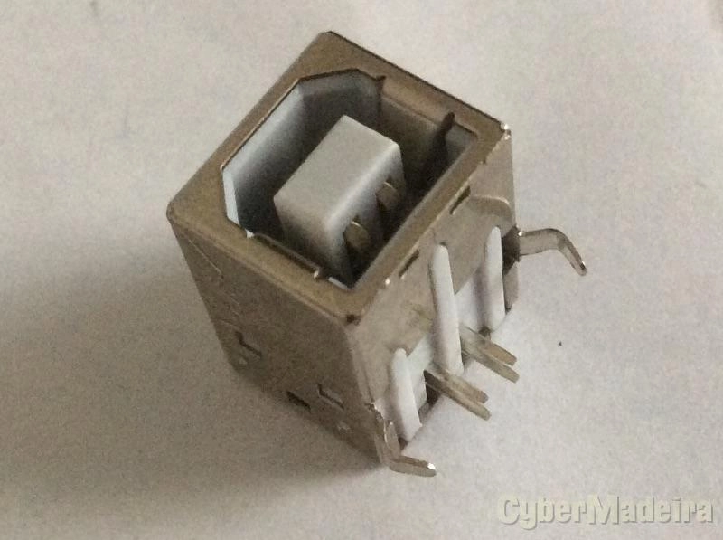 Ficha tipo B para placa de circuito impresso