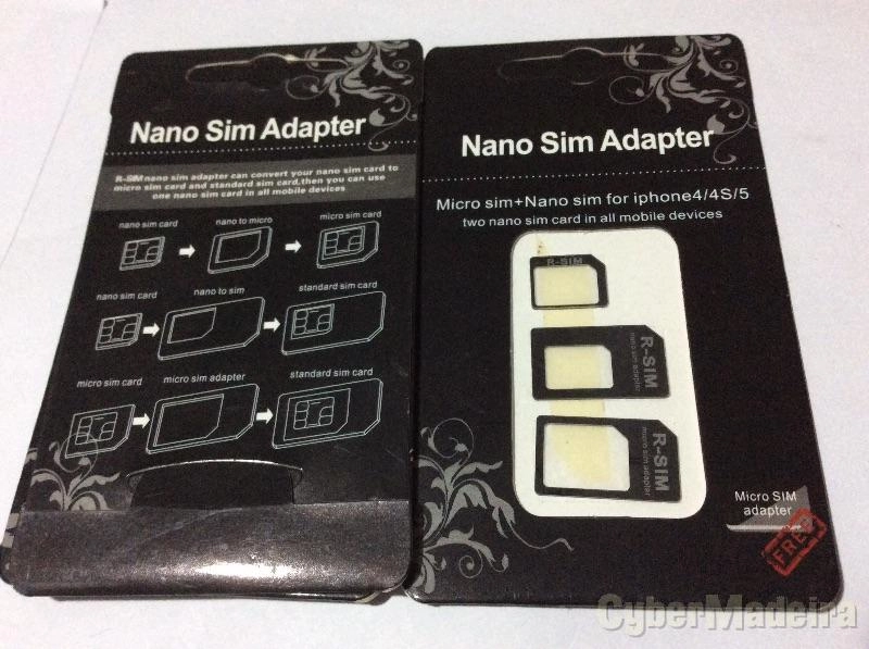 Adaptador para cartão SIM  micro SIM ou nano SIM