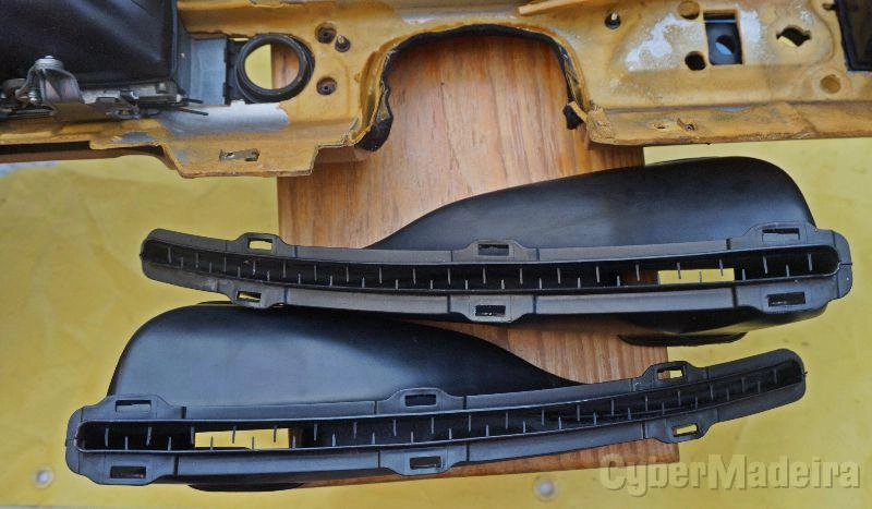 Mercedes W126 - condutas do ar do tablier