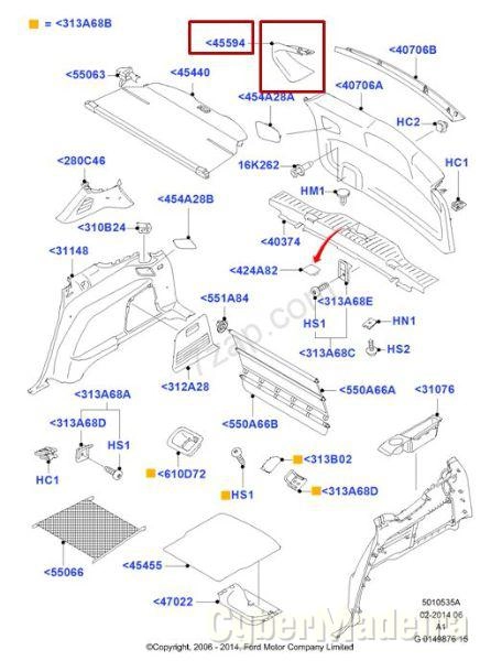 Forra coluna tampa da mala lado direito ford kuga 2.0 tdci  2008-