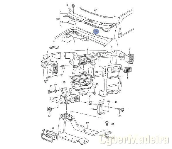 Torpedo capa conjunto limpa vidros lado esquerdo vw polo ano 1994 10-1996 09 refª oe  6N1819415B41