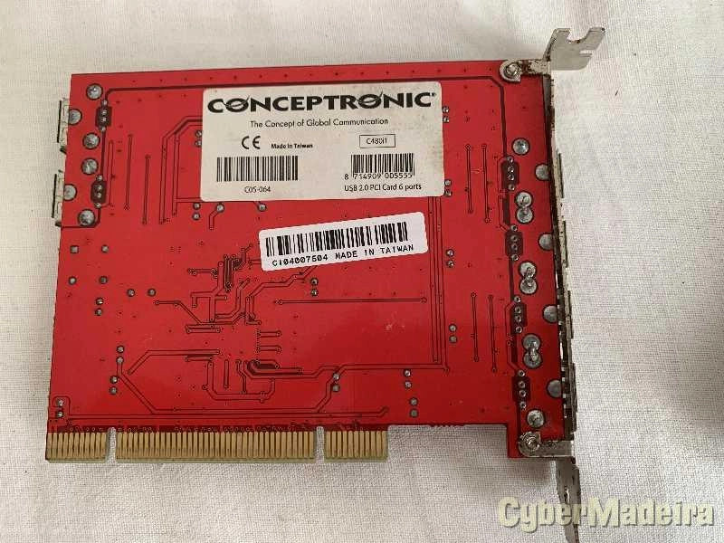 Placa Conceptronic PCI com 6 portas USB