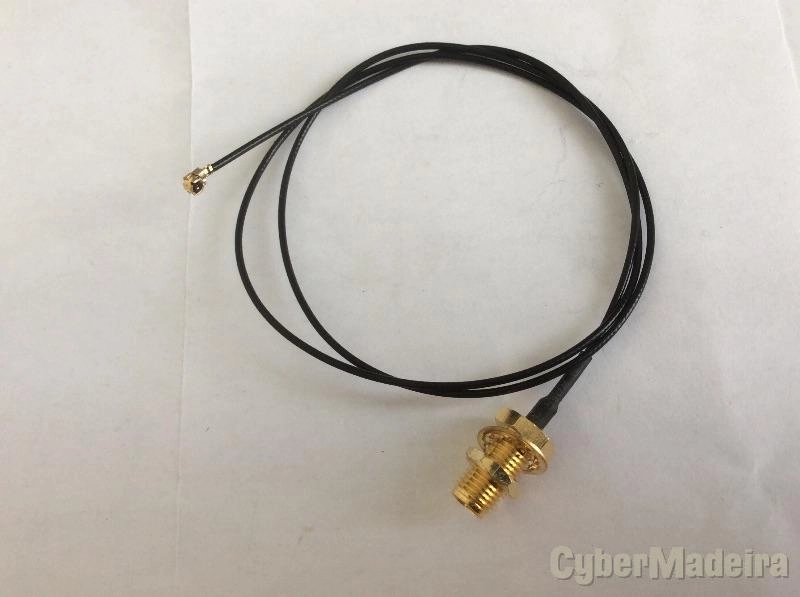 Cabo pigtail 50CM U.FL ipx Mini PCI para RP-SMA fêmea