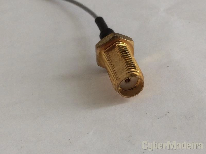 Ficha SMA fêmea com cabo 10cm