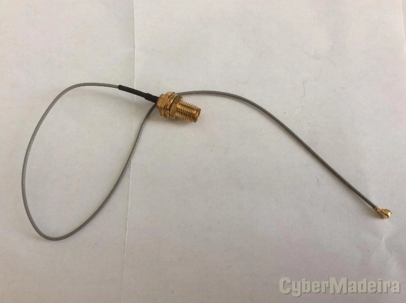 Cabo pigtail 25CM U.FL ipx Mini PCI para RP-SMA femea