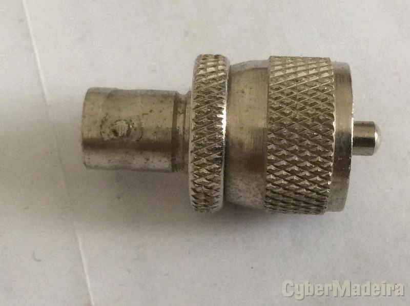 Ficha adaptadora PL259 macho BNC fêmea