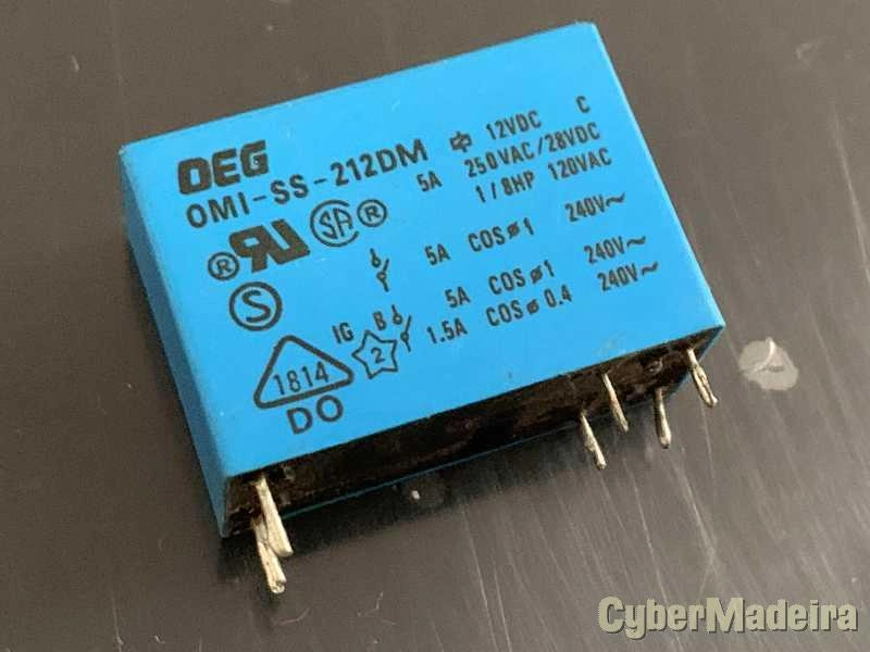 Relê DEG OMI-SS-212DM 12V 5A