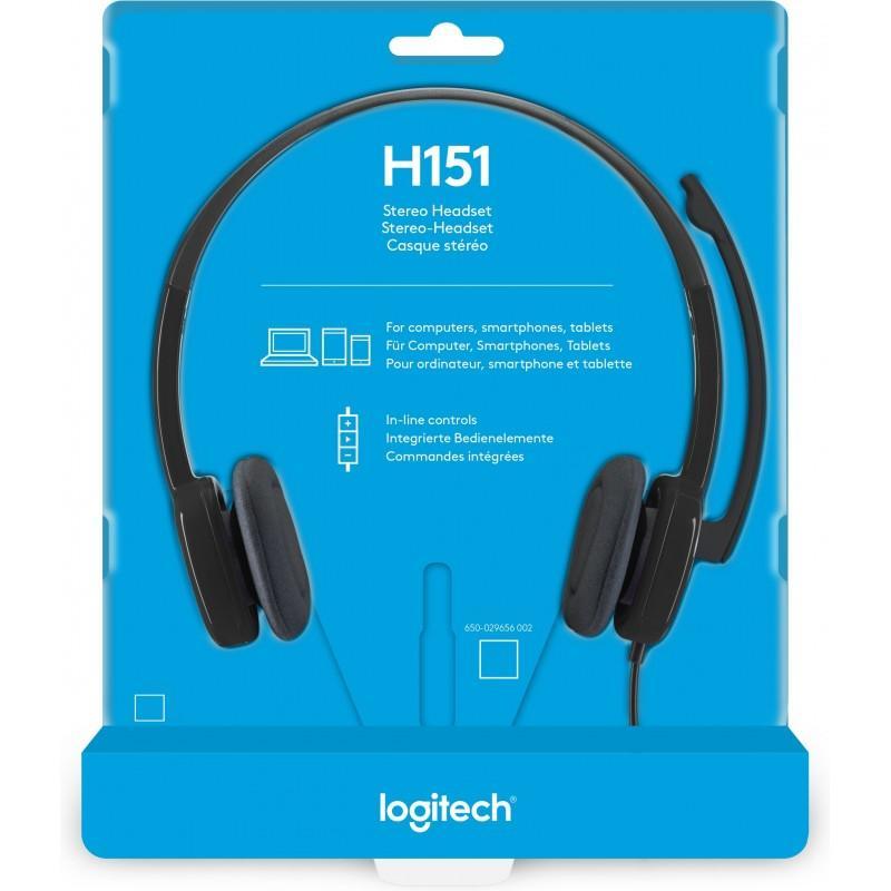Headset Logitech H151 Stereo Preto
