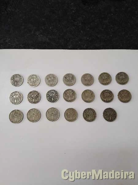 SÉRIE MOEDAS ANTIGAS 1 ESCUDO PORTUGUESAS