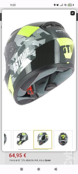 Novo Astone Capacete criança GT2K Novo Astone Capacete criança GT2K S