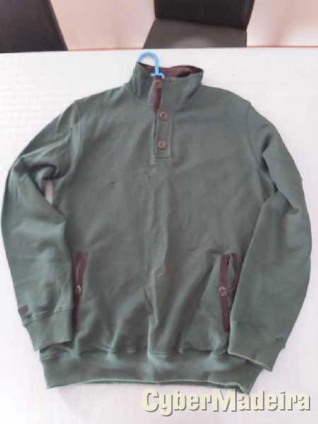 Sweatshirt tipo polo verde Quebramar