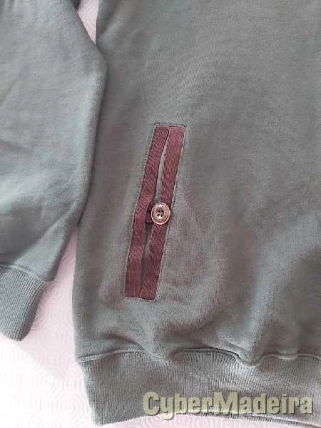 Sweatshirt tipo polo verde Quebramar