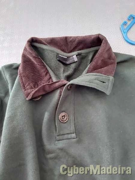 Sweatshirt tipo polo verde Quebramar