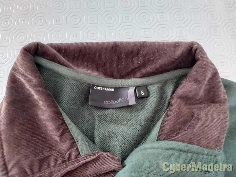 Sweatshirt tipo polo verde Quebramar