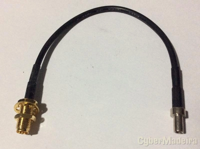 Cabo pigtail 15CM TS9 macho para rp-sma fêmea