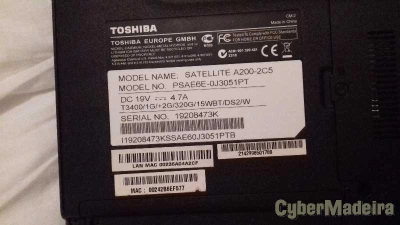 Toshiba A200 para peças