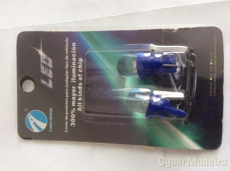 Lampada 12V led azul para luz de presença