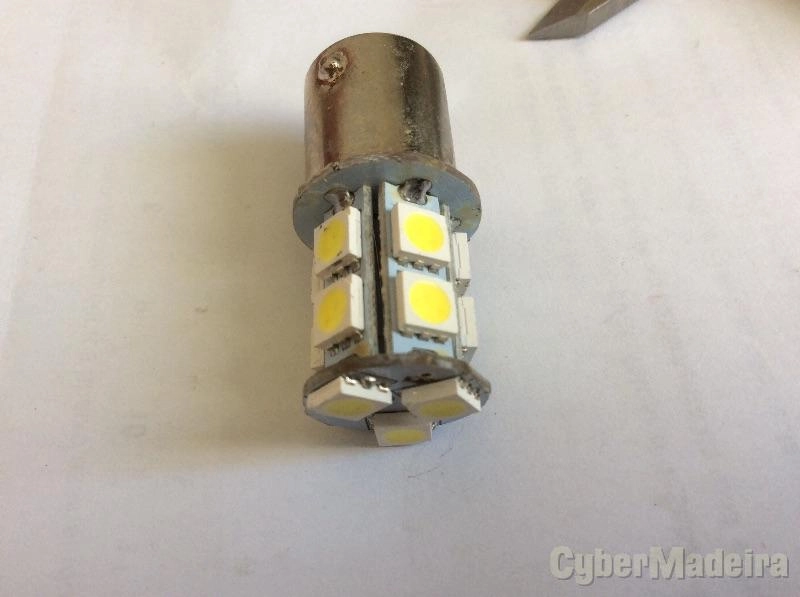 Lampada BA15S 12V 13 led branco casquilho 15mm