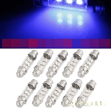 Lâmpadas Led Azul Para Matricula E Interior C5W 