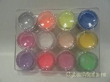 Pó acrilico cores metal para nail art 