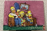 Quadro pintado à mão - simpsons