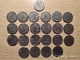 21 Moedas de valor facial de 2.50$ Cupro Níquel