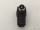 Ficha coaxial TV ângulo 90 macho