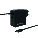 CARREGADOR PHOENIX TIPO C 65W COM CABO INTEGRADO E PORTA DE CARREGAMENTO USB 2.4A - PHCHARGERC65W-B