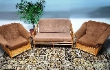 Conjunto de sofá castanho