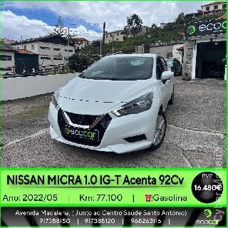 NISSAN MICRA 1.0 IG-T 92 cv Acenta Gasolina