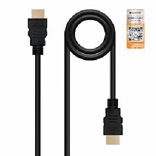 Cabo HDMI V2.0 4K@60Hz 18Gbps / Ethernet Nanocable A M/M 1 M Preto