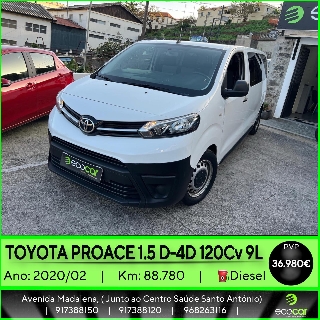 TOYOTA PROACE 1.5 D-4D 120 cv 9 Lugares Gasóleo 