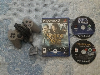 Comando ps2 com 3 jogos  Outros 