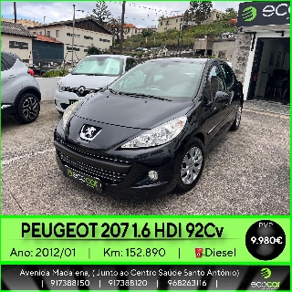 PEUGEOT 207 1.6 HDI 92 cv Gasóleo 