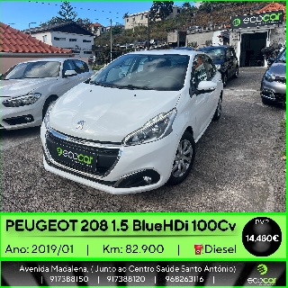 PEUGEOT 208 1.5 BlueHDI 100 cv Gasóleo 