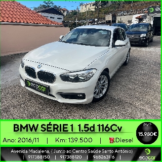 BMW Serie 1 1.5 d 116 cv Gasóleo 
