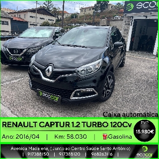 RENAULT CAPTUR 1.2 TCe 120 cv - EDC CAIXA AUTOMÁTICA Gasolina 