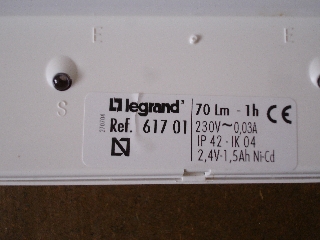 Luz de emergencia LEGRAND ref 617 01