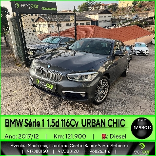 BMW Serie 1 1.5 d 116 cv urban Chic Gasóleo